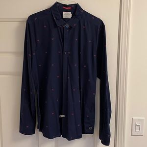 Scotch & Soda Dress Shirt XL Dark Blue